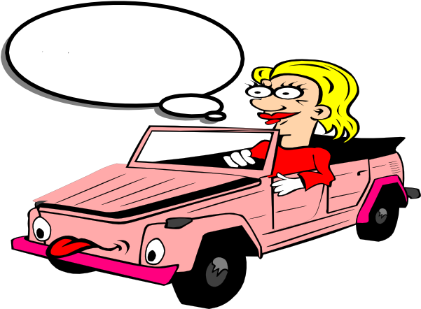 Source - - Cartoon Car Driving (600x466)
