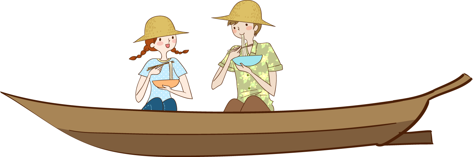 Cartoon Illustration - Floating Boat - Cartoon (1540x514)