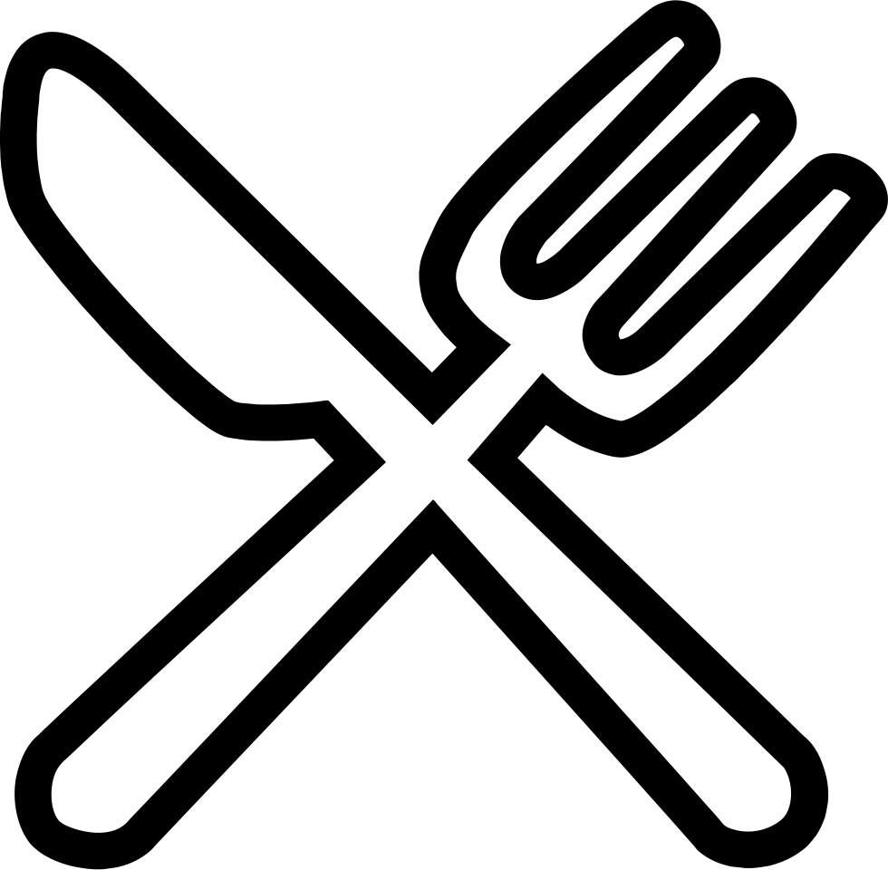 Western Food Comments - Knife And Fork Icon White (980x960)