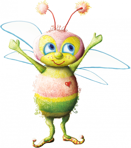 Tubes Personnages Varies Png - Tubes Gif Abeille (500x565)