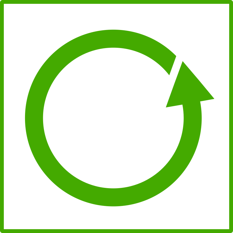 Reduce Reuse Recycle Symbol 14, - Green Circle With Arrow (800x800)