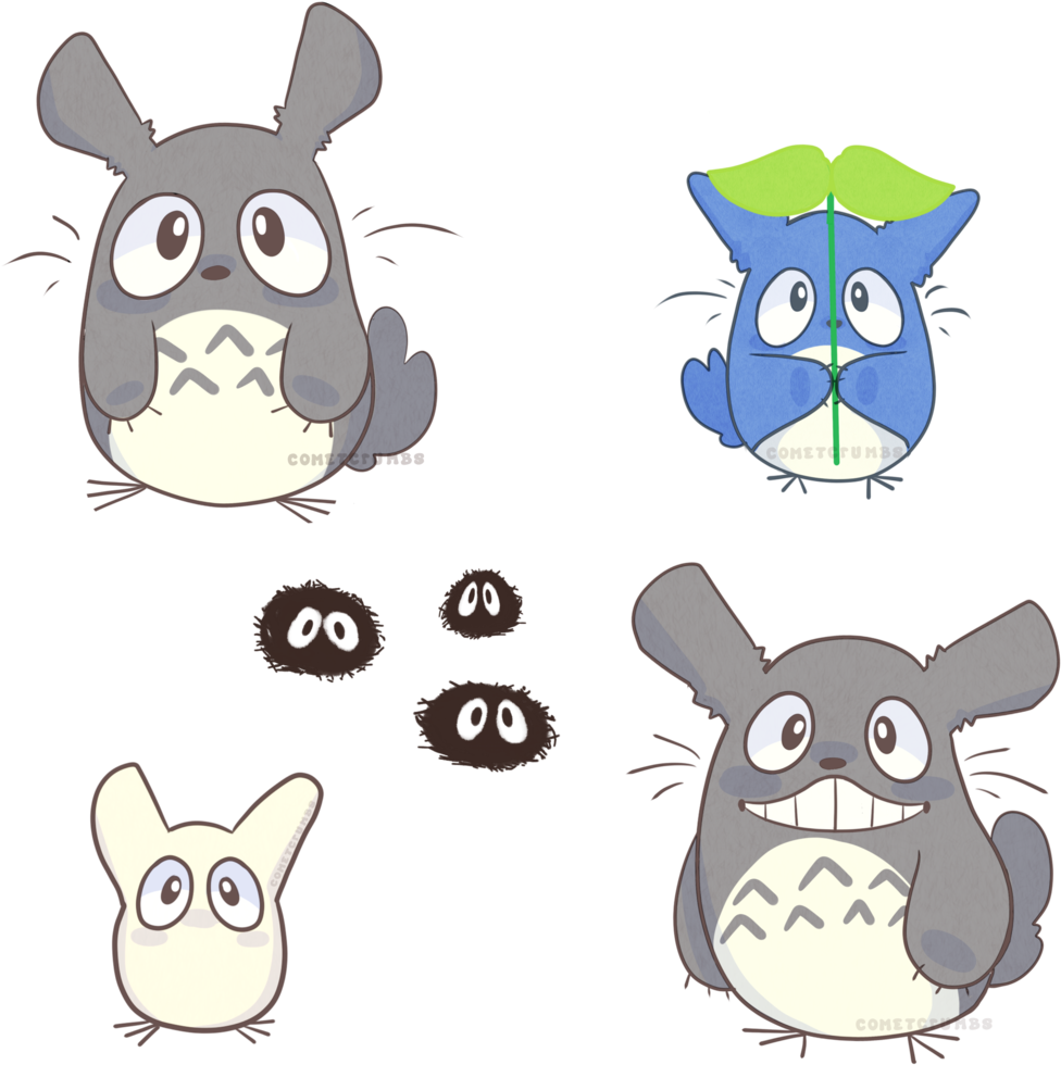 My Neighbor Totoro By Cometcrumbs My Neighbor Totoro - Cartoon (1024x1036)