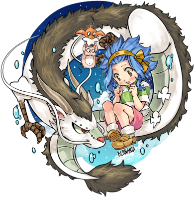 Fairy Tail X Spirited Away Crossover - Studio Ghibli Fairy Tail (400x437)