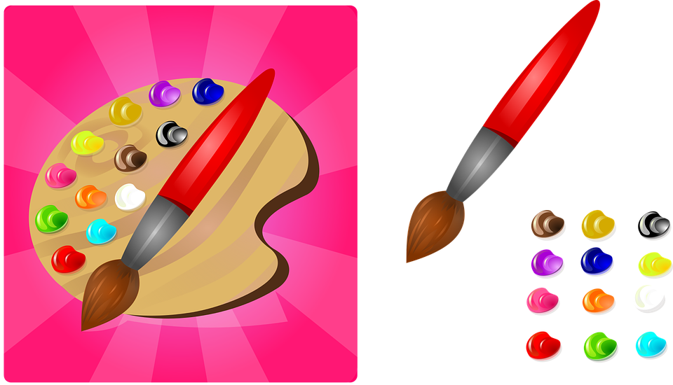 Color Clipart Painting Tool - Herramientas Del Pintor Artista (960x550)