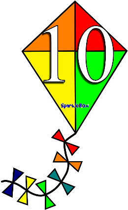Number Kites 10s To 100 - Triangle (302x427)
