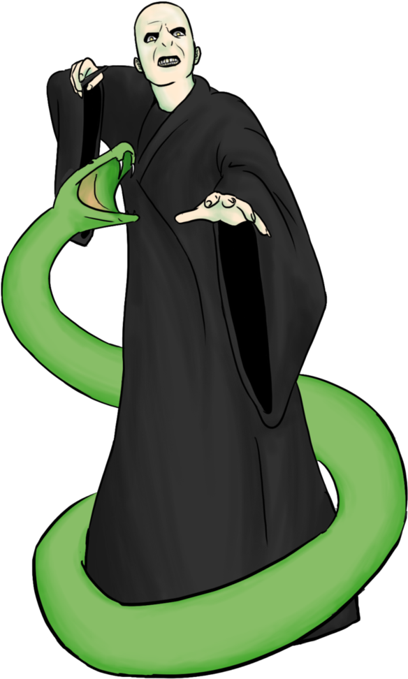 Voldemort And Nagini By Yuett - Voldemort E Nagini Fan Art (769x1039)