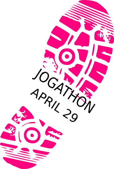 T Shirt For Jog A Thon - Shoe Print Clip Art (402x594)
