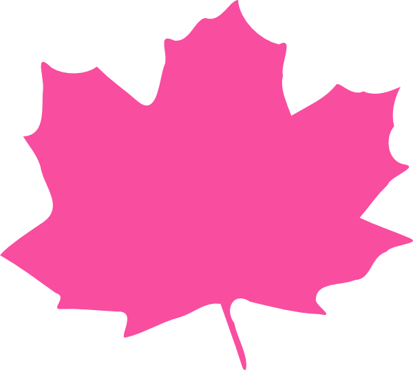 Leaves Clip Art At Clker - Pink Outline Of Australia (600x537)