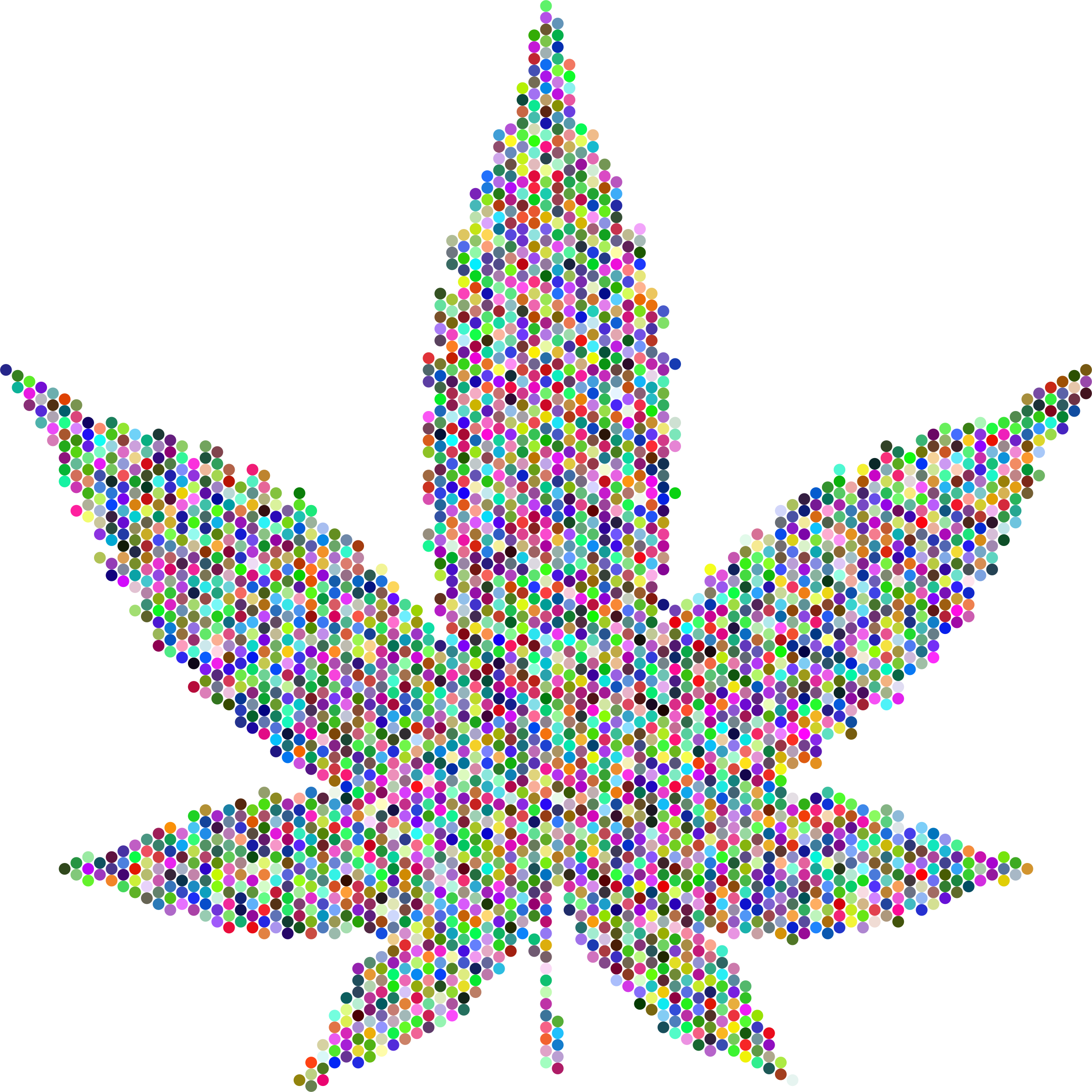 Big Image - Silhouette Free Marijuana Leaf Vector (2346x2346)