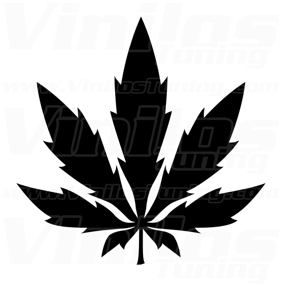 Marihuana 01 - Vinilostuning - - Weed Tattoo Black (800x800)