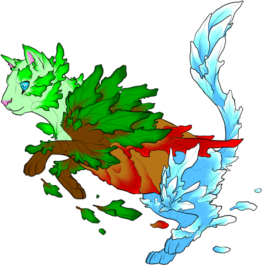 Four-season Leaf Kitty By Dragongirl508 - Four-season Leaf Kitty By Dragongirl508 (894x894)
