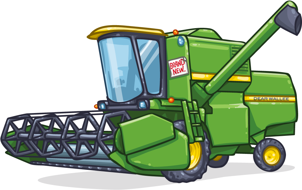 Combine Harvester Combine Harvester - Combine Harvester Cartoon (1024x1024)