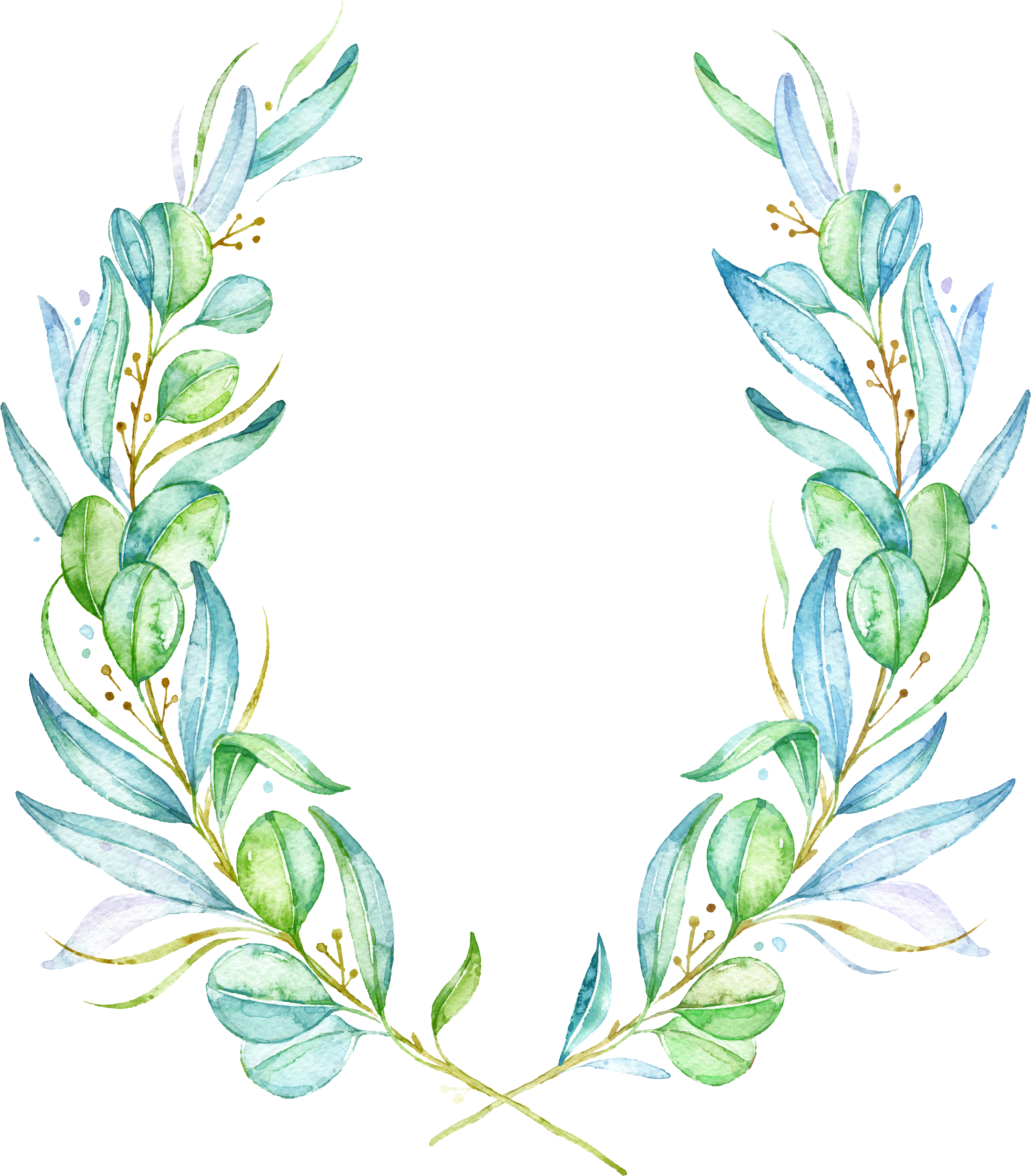 Watercolour Flowers Watercolor Painting Leaf - Free Hand Painting Of Leaves (2953x3366)