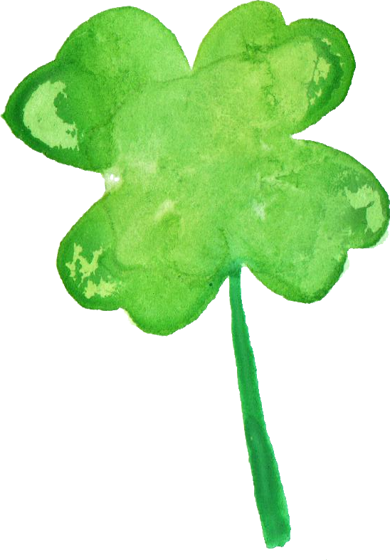 Free Download - Clover Watercolor Png (548x787)