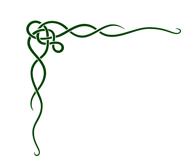 Free Green Vine Clip Art - Shamrock Vine Corner Rubber Stamp By Drs Designs (600x516)