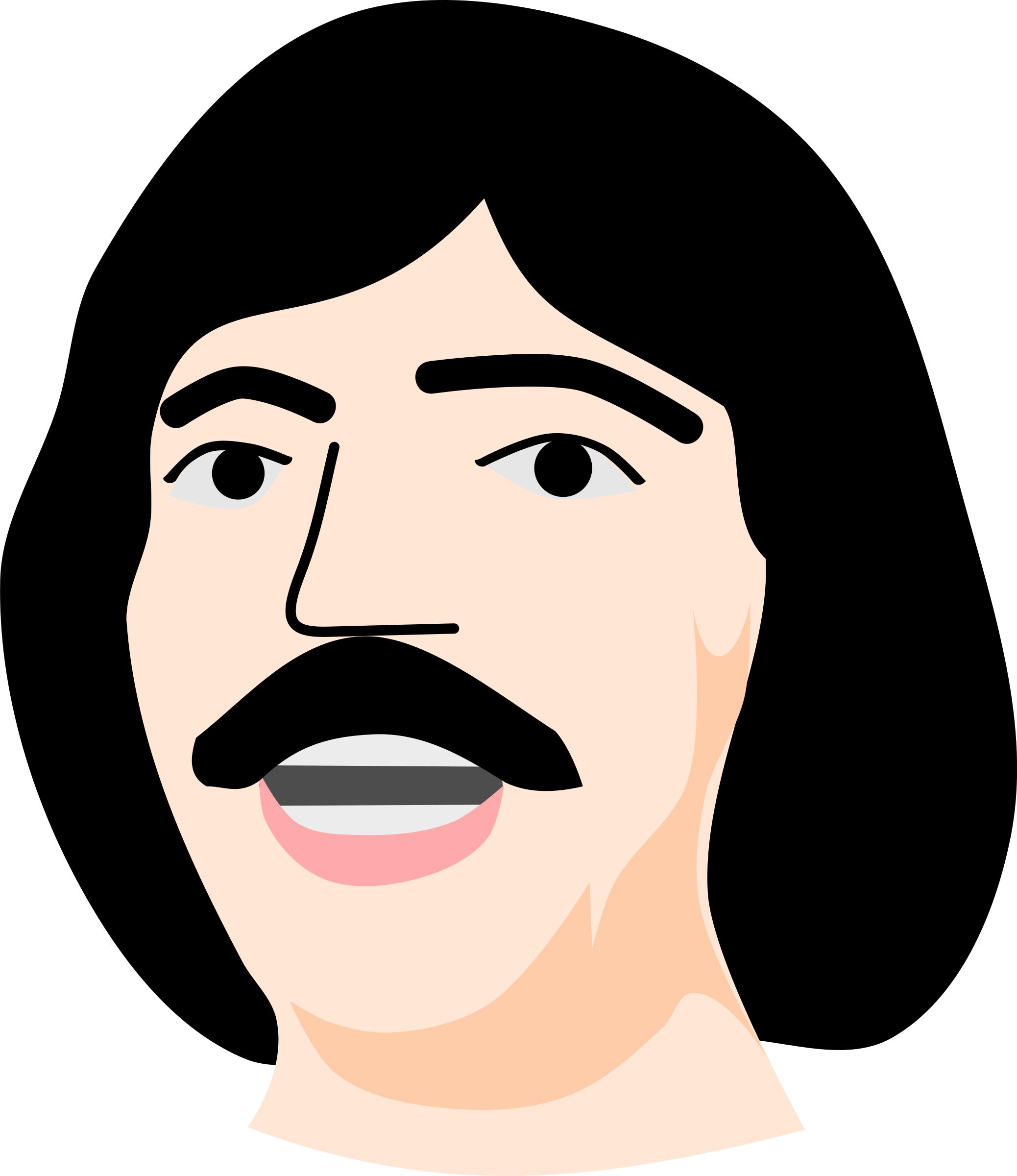 Big Image - Man With Moustache Cartoon (2076x2400)