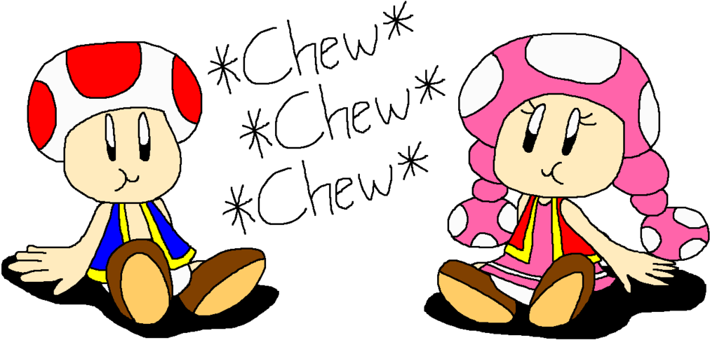 Toad And Toadette Bubble Gum 1 By Pokegirlrules - Toad And Toadette Flipnote (1024x553)
