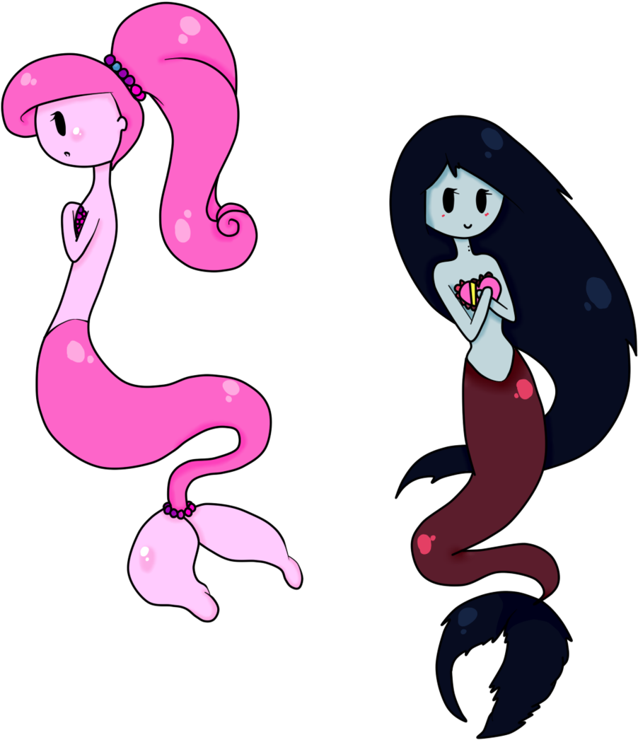 Sugarless Gum Mermaids By Ashourii Sugarless Gum Mermaids - Adventure Time (1024x1195)