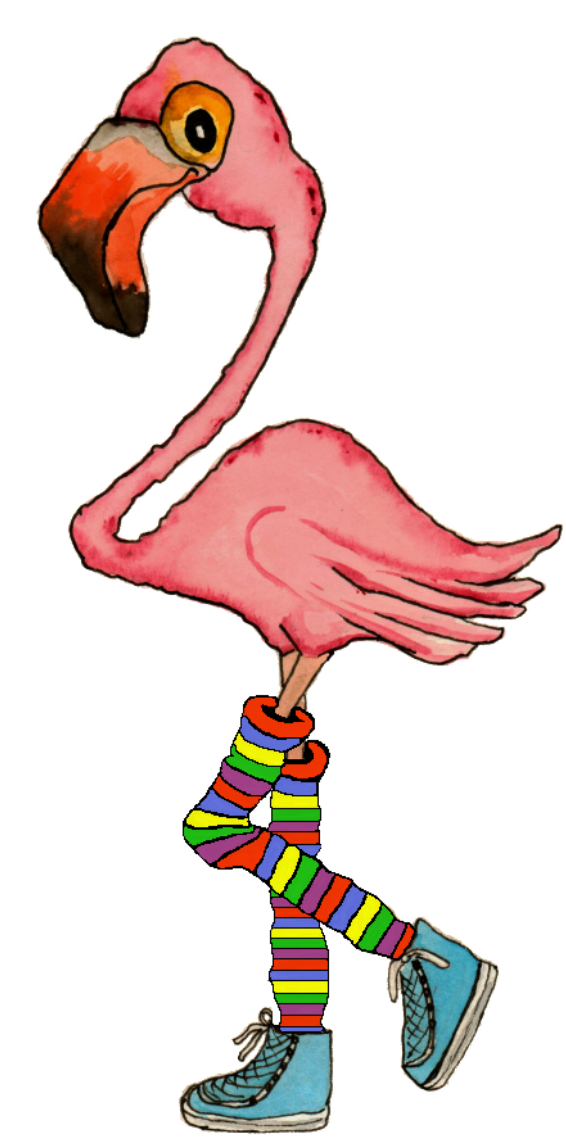 Flamingo2-designs - It's Drink O'clock Greeting Cards (610x1200)