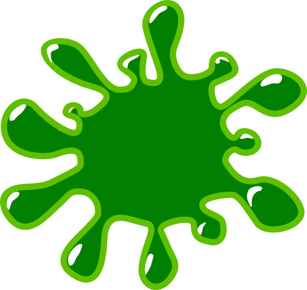 Green Paint Splatter Clipart - Green Clipart (600x566)