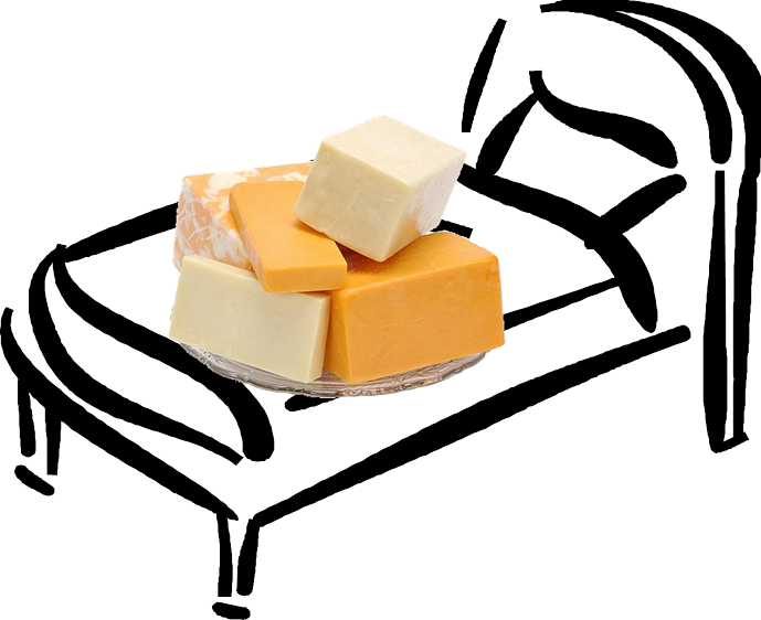 The Old Wives' Tale That Eating Cheese Before Bed Would - Cheese In Bed (689x562)