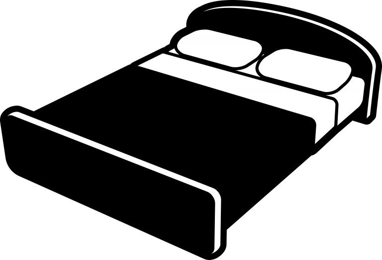 Bed 6 Clip Art At Clker Com - Black Bed Clipart (768x522)