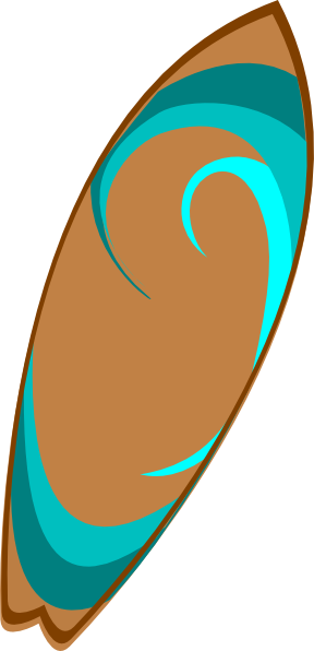 Surfboard Clipart Cartoon - Portable Network Graphics (288x596)