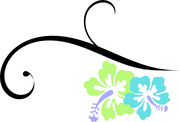 Hibiscus Swirl Svg Clip Arts 600 X 407 Px - Hibiscus Clip Art (600x407)