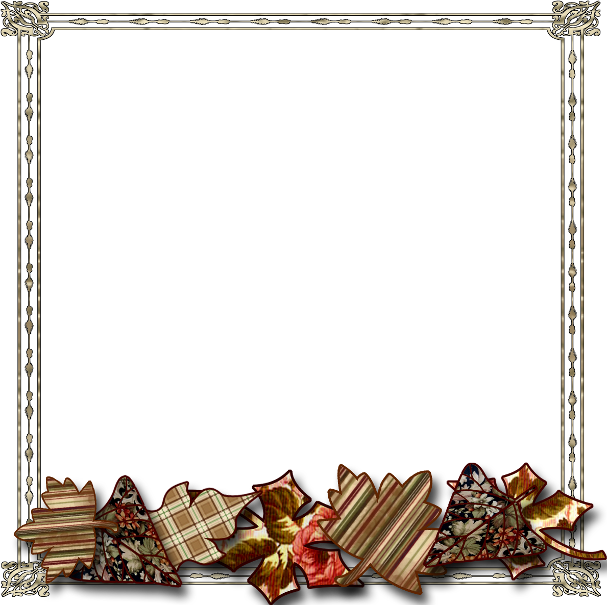 Fall Leaves Border Png For Kids - Picture Frame (1200x1200)