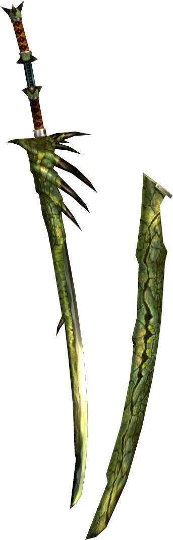 Weapon462 - Monster Hunter World Wyvern Blade Leaf (343x1071)