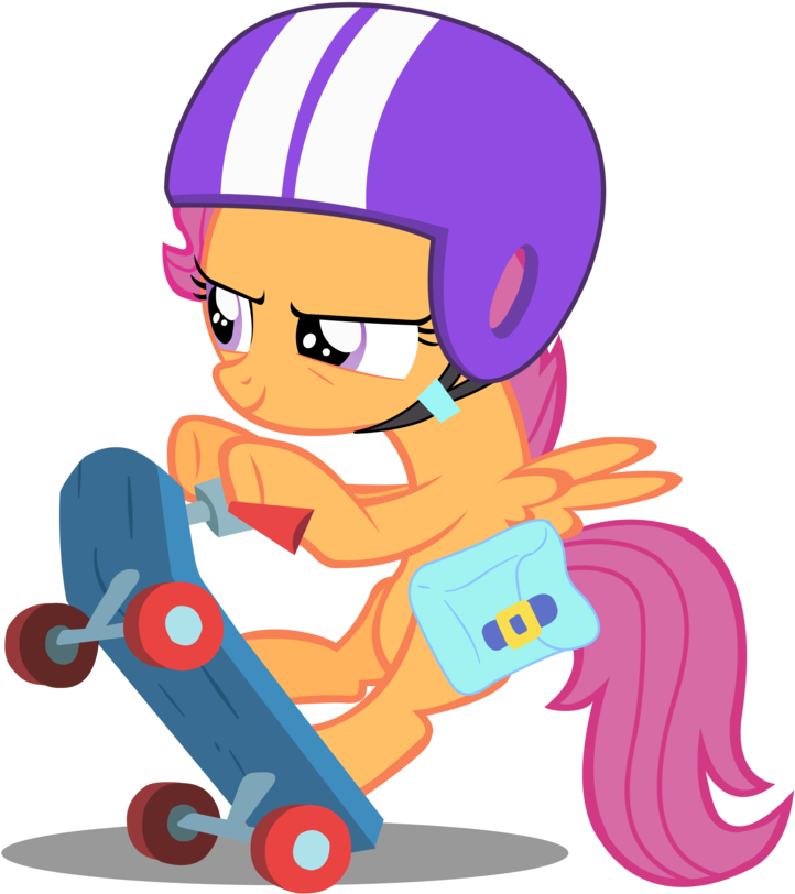 My Little Pony Friendship Is Magic Applejack Likes - Mlp Scootaloo On Scooter (864x925)