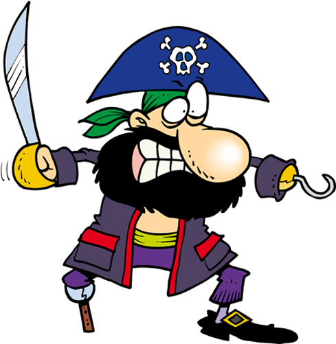 Bewaren - Pirate With Hook Hand (500x500)