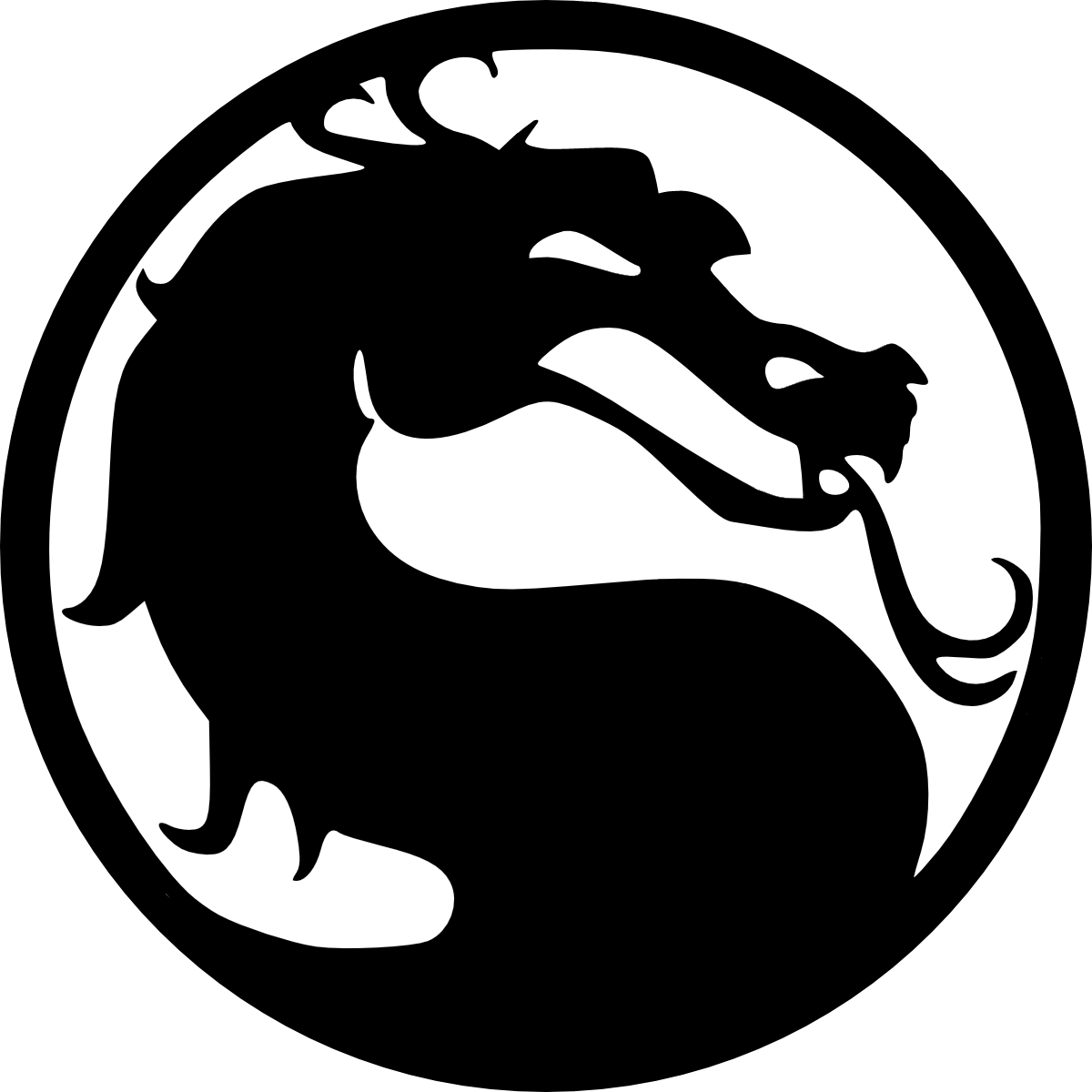 Mortal Kombat Silhouette - Mortal Kombat Logo Png (1200x1200)