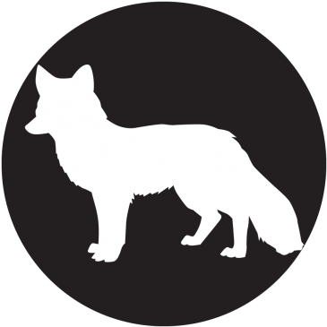 Foxy Silhouette Gobo Projected Image - Dog Gobo (400x400)