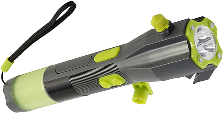Multifunction Vehicle Emergency And Rescue Tool - Crank Dynamo Flashlight, Xln-703b Multi-functional (802x414)