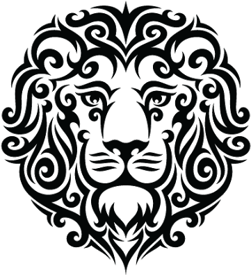 Image Result For Tribal Lion Face Tattoo - Leo Stencil (366x402)