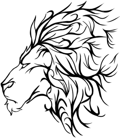 Lion Tattoo By Amberfanged On Deviantart - Transparent Lion Design (400x466)