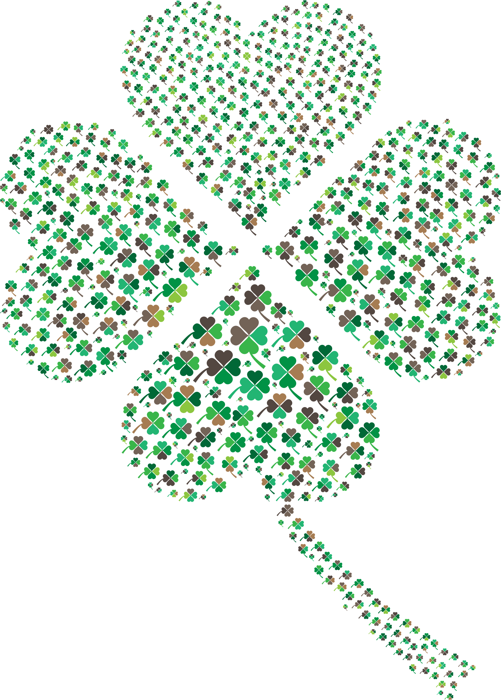 Big Image - Green Four Clover Leaf (1670x2330)
