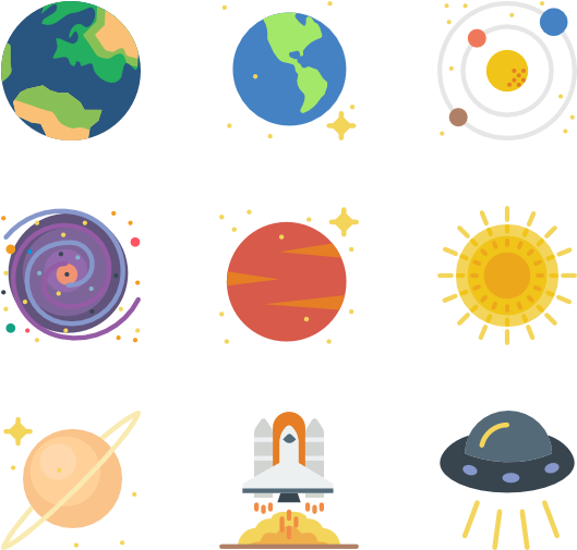 Space 50 Icons - Planet Icon Png (600x564)