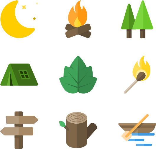 Hiking 30 Icons - Hiking Icons (600x564)