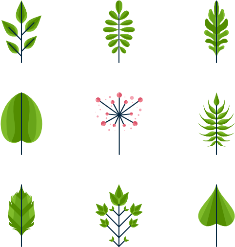 Leaves 16 Icons - Leaves Flat Icon (600x564)
