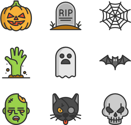 Halloween 50 Icons - Halloween Icons Png (600x564)