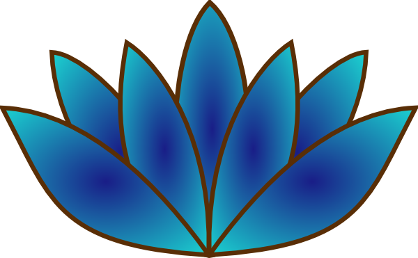 Blue Flower Clipart Blue Lotus - Portable Network Graphics (600x371)