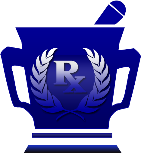 Mortar & Pestle Rx Leaf Circle - Emblem (512x512)