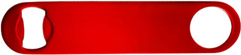 Red Screen Printed Colored Stainless Steel Speed Opener - Steel (500x478)