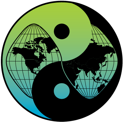 Black And White World Map (400x399)