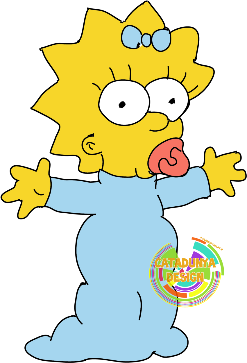 Maggie Simpson Recreation By Catadunya - Maggie Simpson Png (900x1269)
