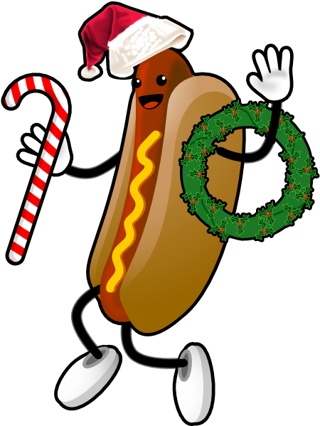 Hotdog Xmashotdog - Hot Dog Animated Gif (519x600)