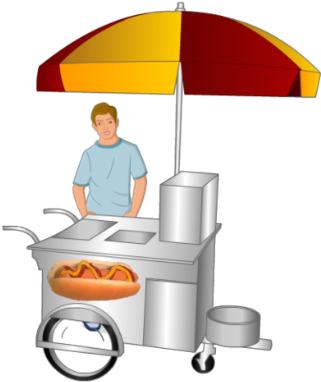 Hotdog Cart - Malos Habitos Alimenticios (420x420)