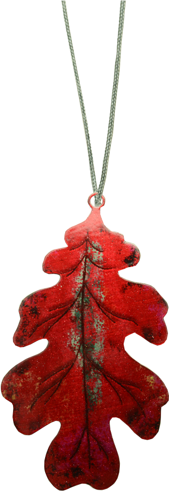 Red Oak Leaf Ornament - Oak (1000x1000)